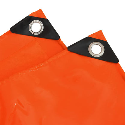 Tarpaulin 650g / m² Orange 1.5 x 2.5 m Canvas with PVC Coating