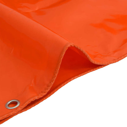 Tarpaulin 650g / m² Orange 1.5 x 2.5 m Canvas with PVC Coating