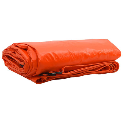 Tarpaulin 650g / m² Orange 5 x 7 m Canvas with PVC Coating
