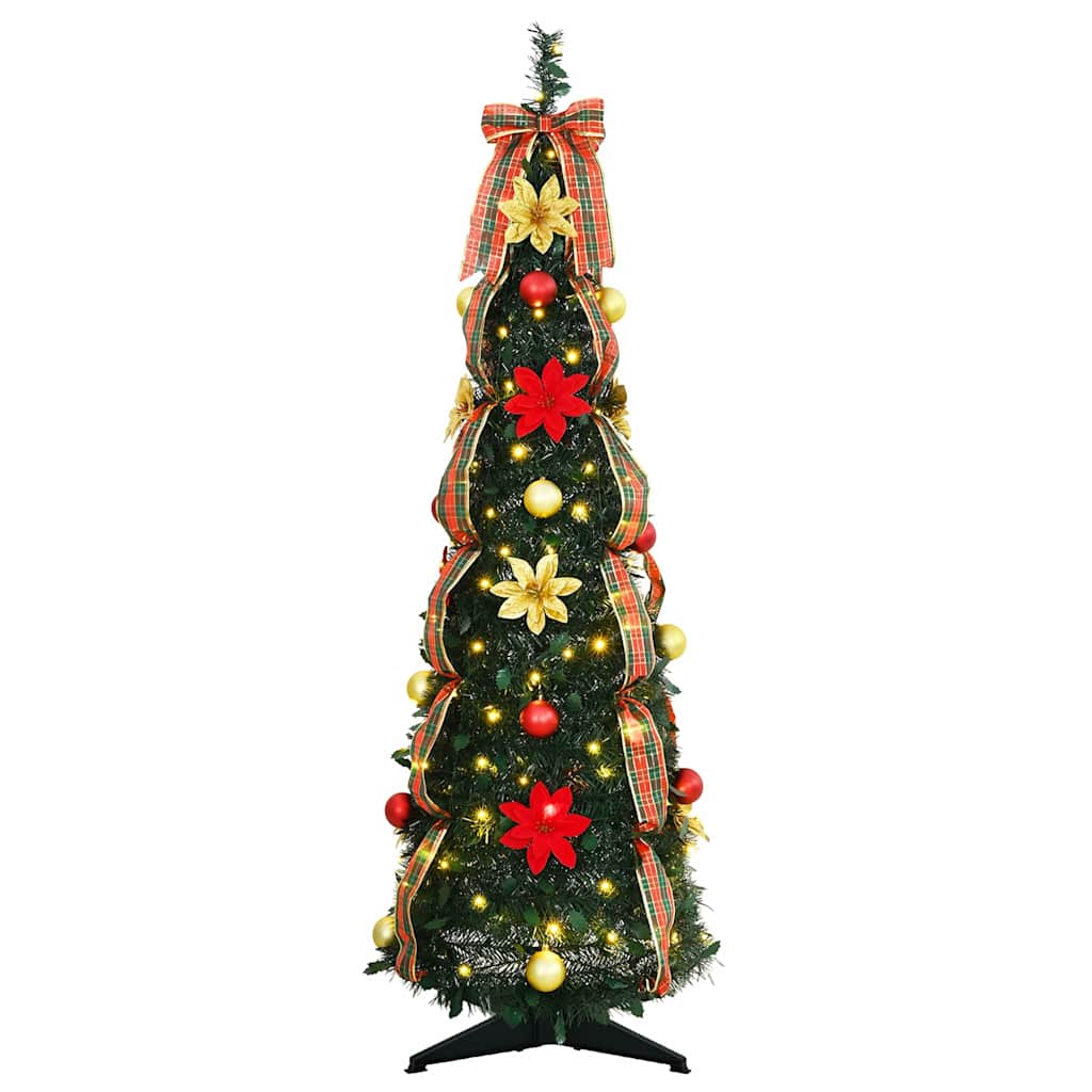 Artificial Christmas Tree with 50 LEDs Green 125 cm PVC
