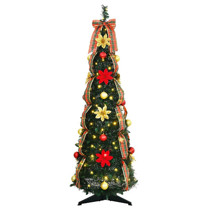 Artificial Christmas Tree with 50 LEDs Green 125 cm PVC