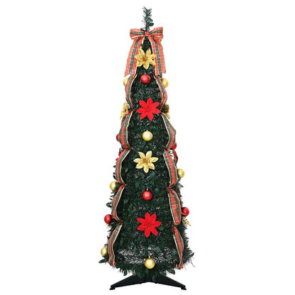 Artificial Christmas Tree with 50 LEDs Green 125 cm PVC