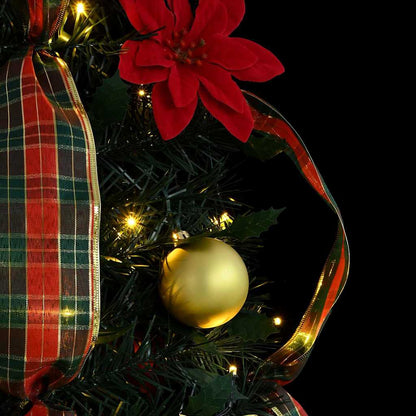 Artificial Christmas Tree with 150 LEDs Green 185 cm PVC