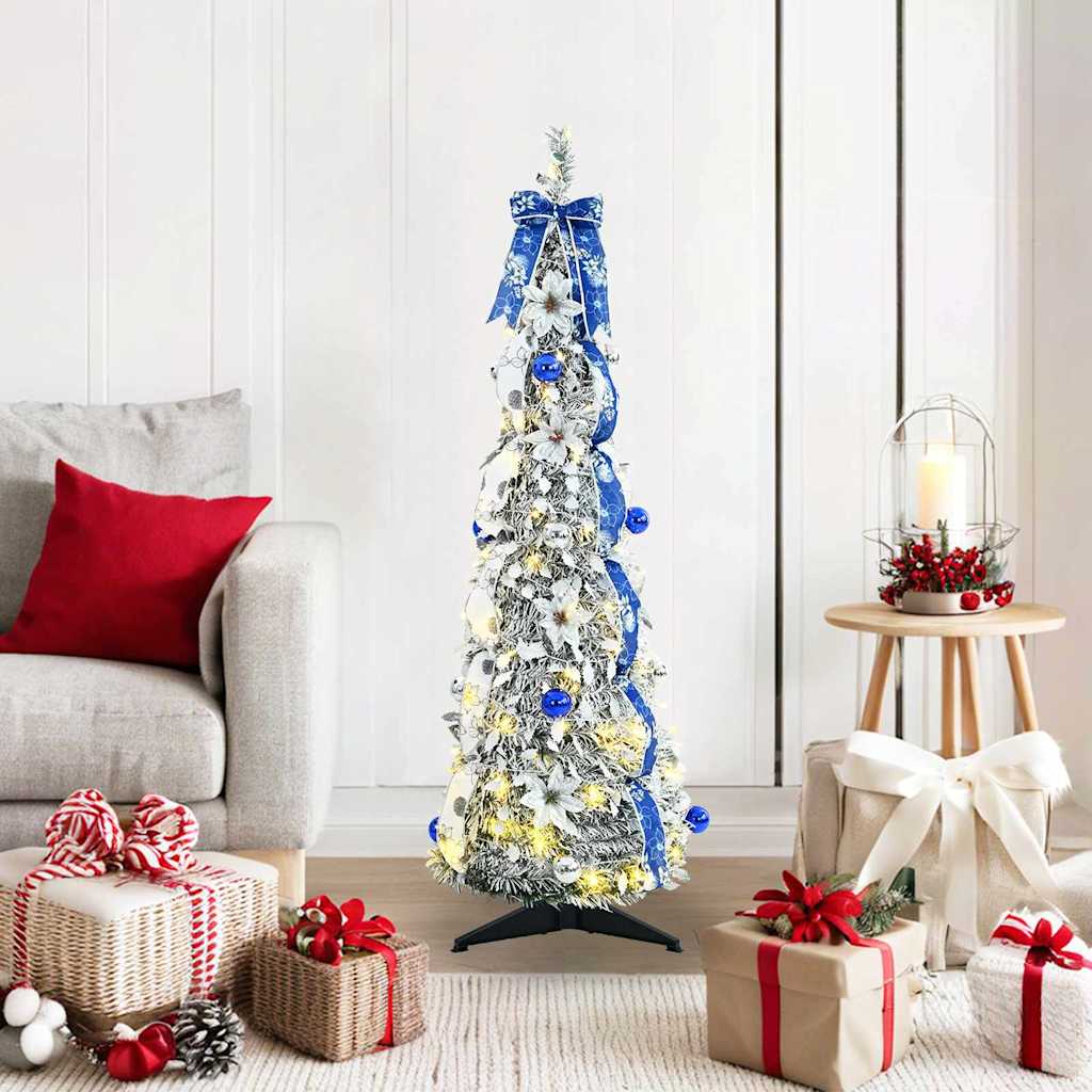 Artificial Christmas Tree with 50 LEDs White 120 cm PVC