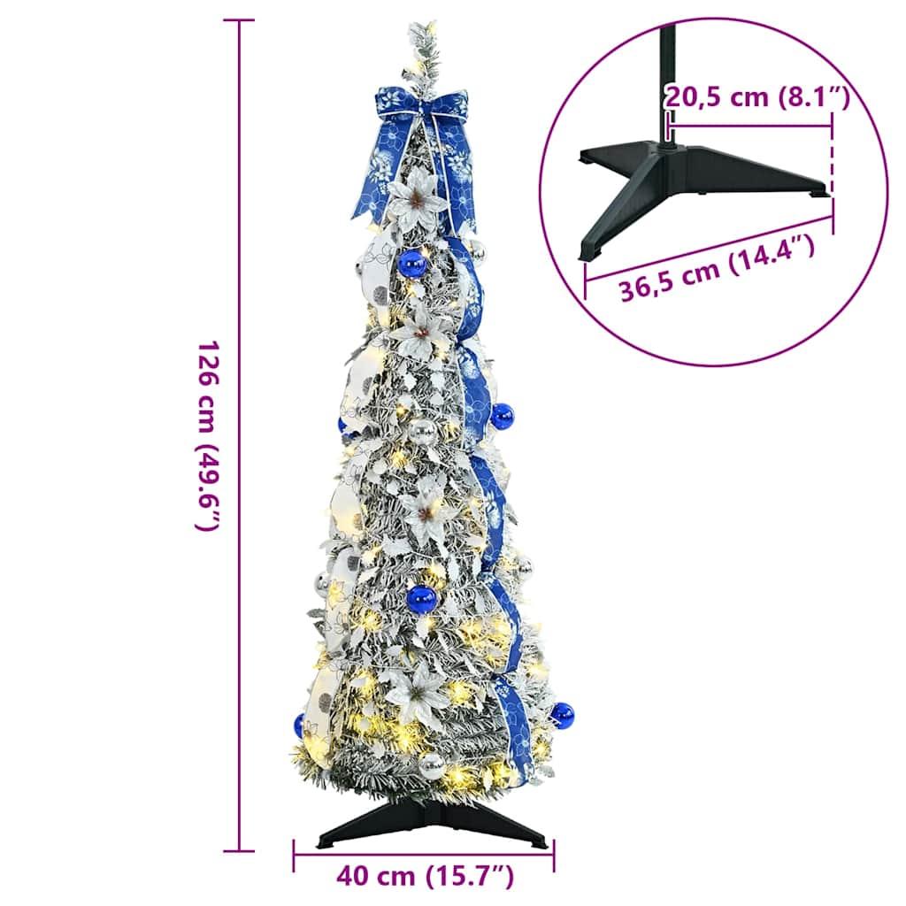 Artificial Christmas Tree with 50 LEDs White 120 cm PVC