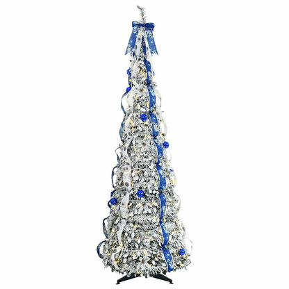 Artificial Christmas Tree with 150 LEDs White 180 cm PVC