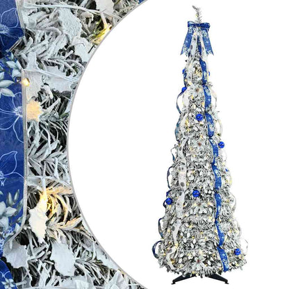 Artificial Christmas Tree with 200 LEDs White 210 cm PVC