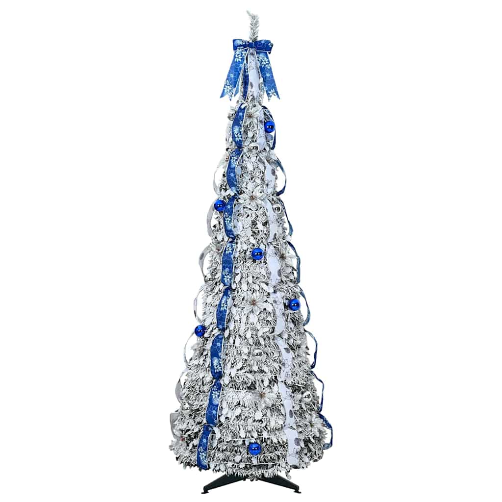 Artificial Christmas Tree with 200 LEDs White 210 cm PVC
