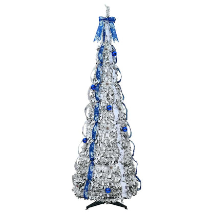 Artificial Christmas Tree with 200 LEDs White 210 cm PVC