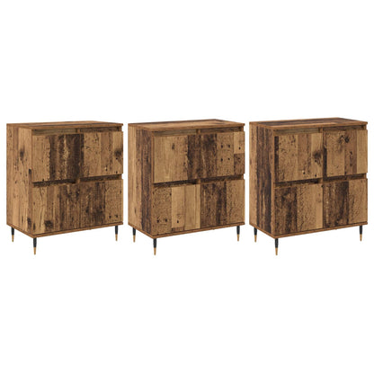 Storage Cabinet 3 pcs Old Wood 60 x 35 x 70 cm