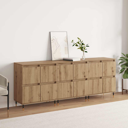 Storage Cabinet 3 pcs Artisan Oak 60 x 35 x 70 cm