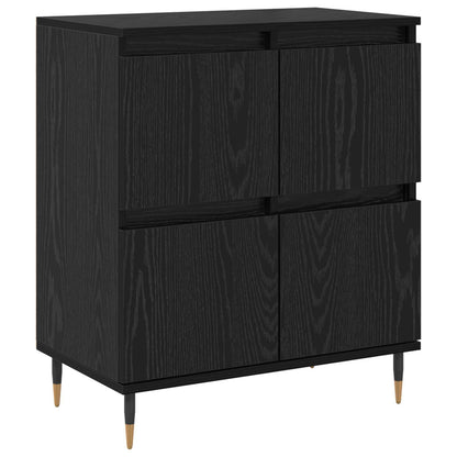 Storage Cabinet 3 pcs Black Oak 60 x 35 x 70 cm