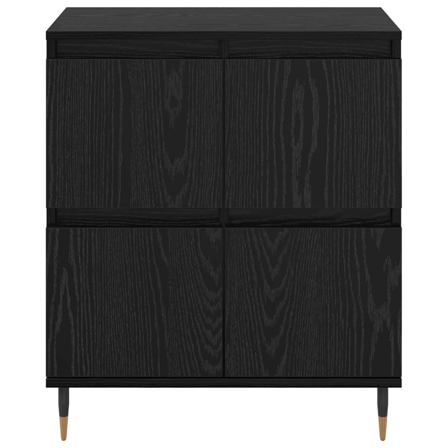 Storage Cabinet 3 pcs Black Oak 60 x 35 x 70 cm