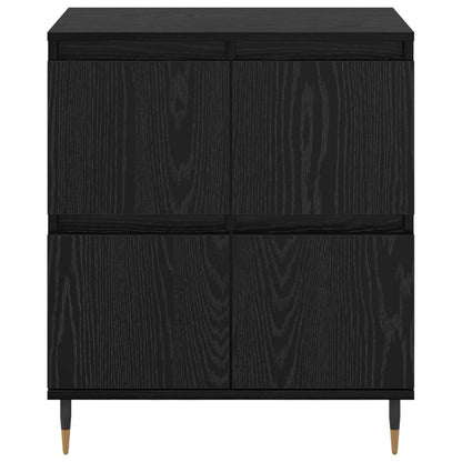 Storage Cabinet 3 pcs Black Oak 60 x 35 x 70 cm