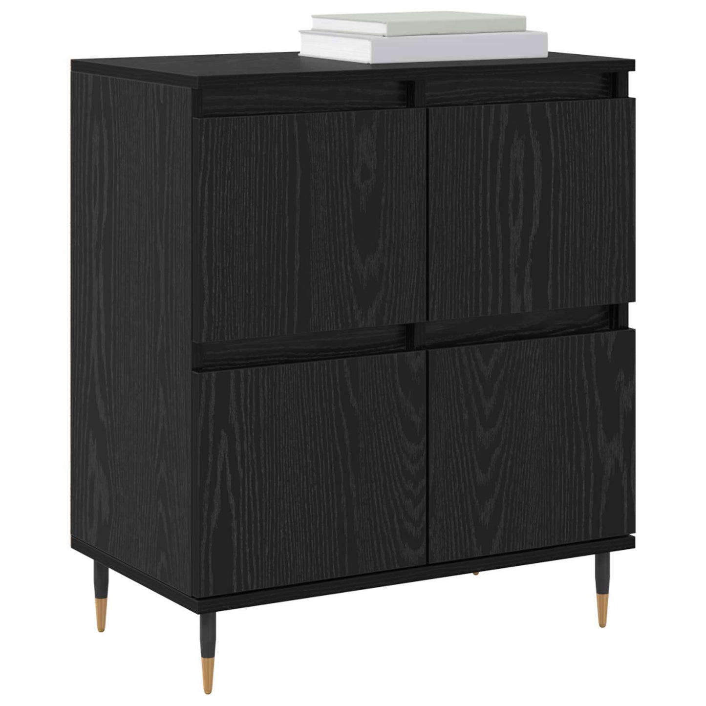 Storage Cabinet 3 pcs Black Oak 60 x 35 x 70 cm