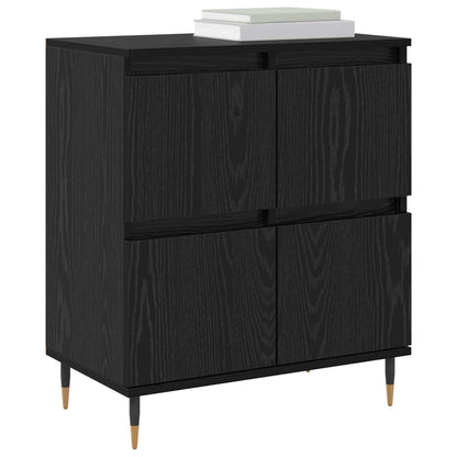 Storage Cabinet 3 pcs Black Oak 60 x 35 x 70 cm