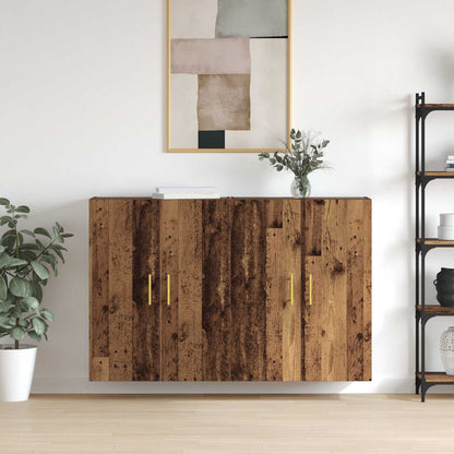 Wall-Mounted Cabinet 2 pcs Old Wood 69.5 x 34 x 90 cm