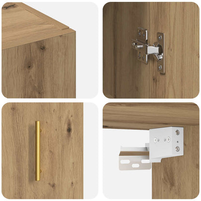 Wall-Mounted Cabinet 2 pcs Artisan Oak 69.5 x 34 x 90 cm