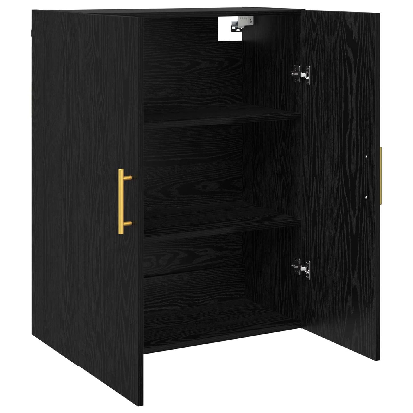 Wall-Mounted Cabinet 2 pcs Black Oak 69.5 x 34 x 90 cm