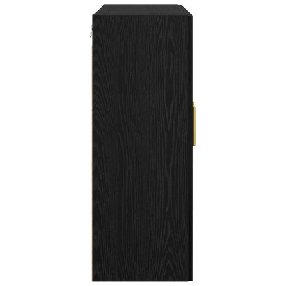 Wall-Mounted Cabinet 2 pcs Black Oak 69.5 x 34 x 90 cm