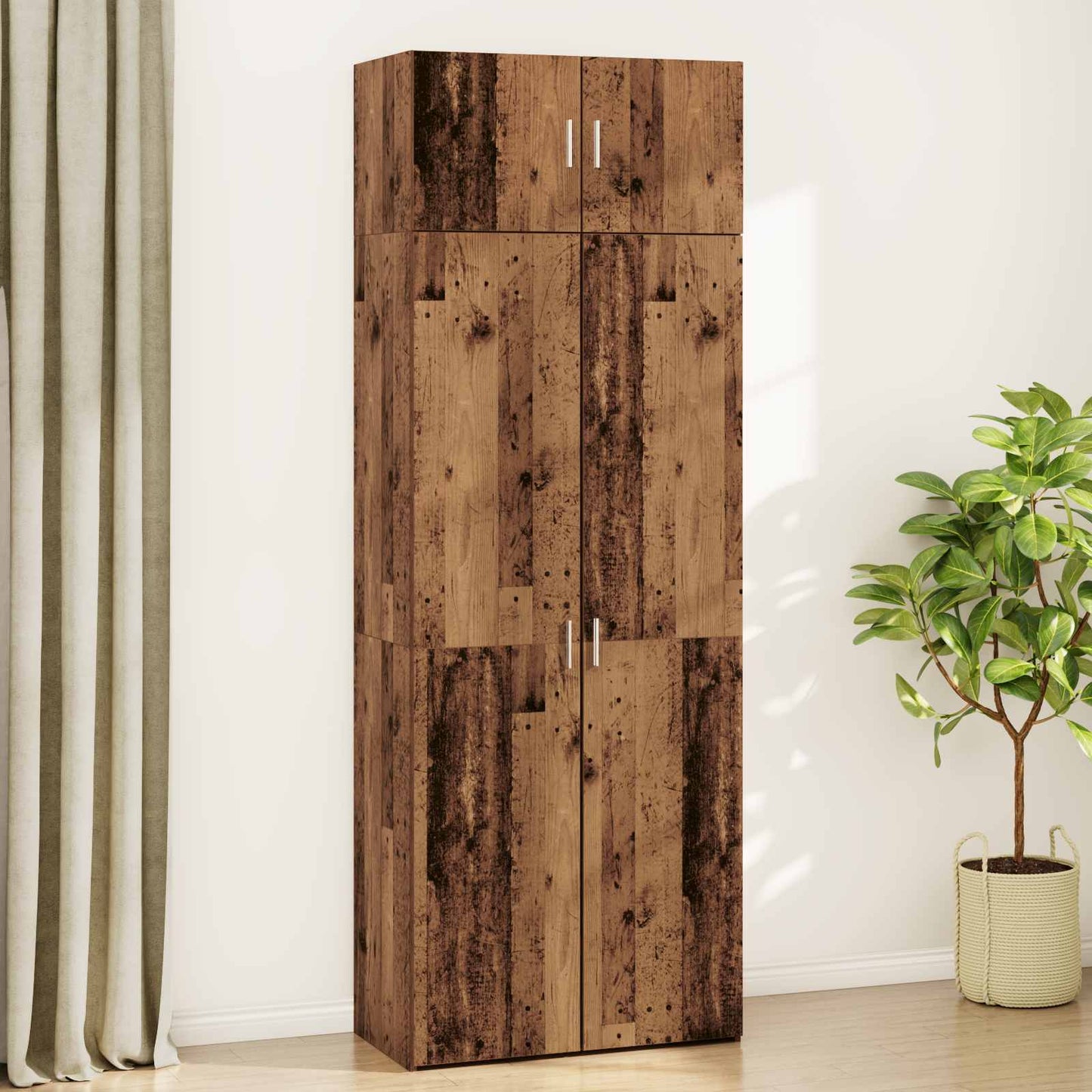 Storage Cabinet 3 pcs Old Wood