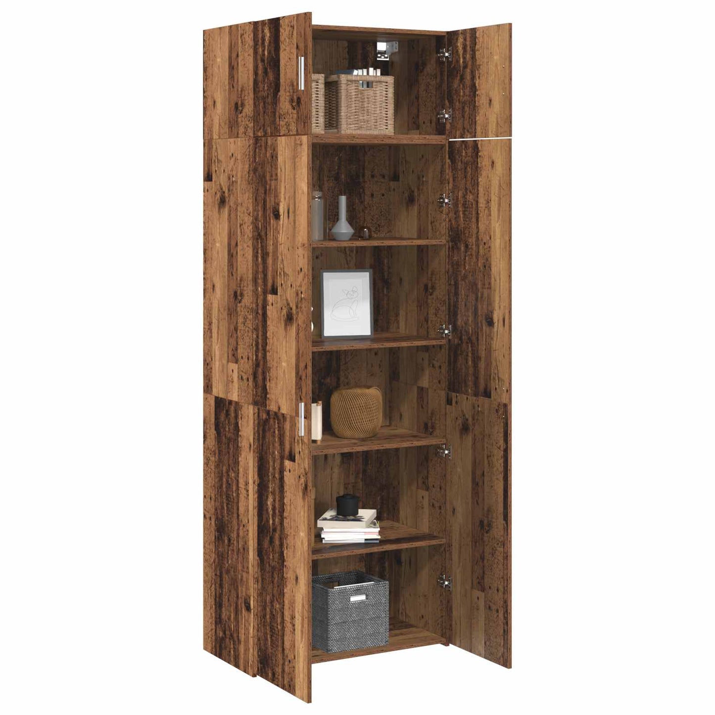 Storage Cabinet 3 pcs Old Wood