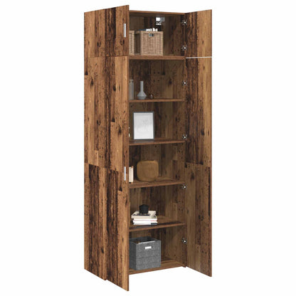 Storage Cabinet 3 pcs Old Wood
