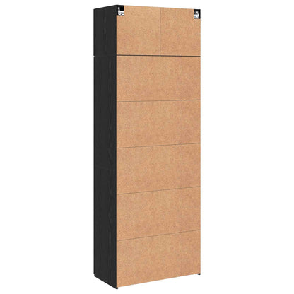 Storage Cabinet 3 pcs Black Oak 80 x 42.5 x 225 cm