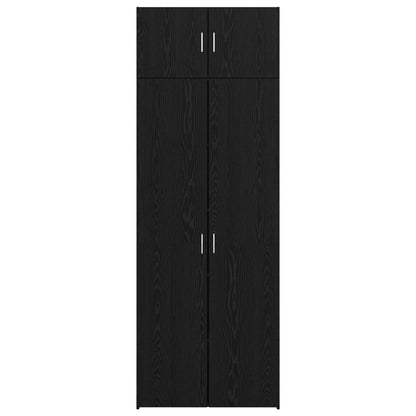 Storage Cabinet 3 pcs Black Oak