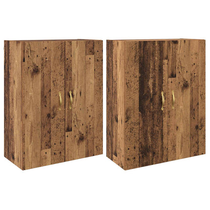 Wall-Mounted Cabinet 2 pcs Old Wood 69.5 x 34 x 90 cm