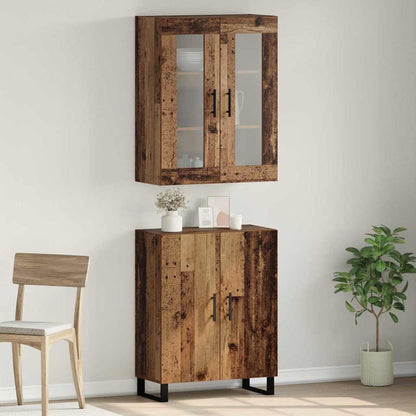 Highboard 2 pcs Old wood Engineered wood