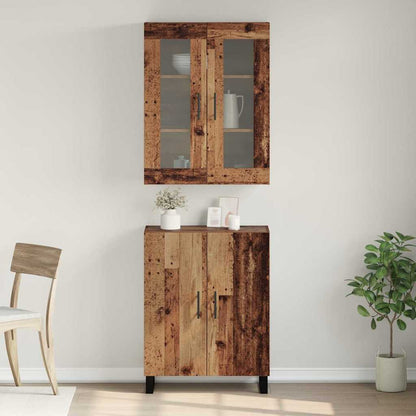 Highboard 2 pcs Old wood Engineered wood