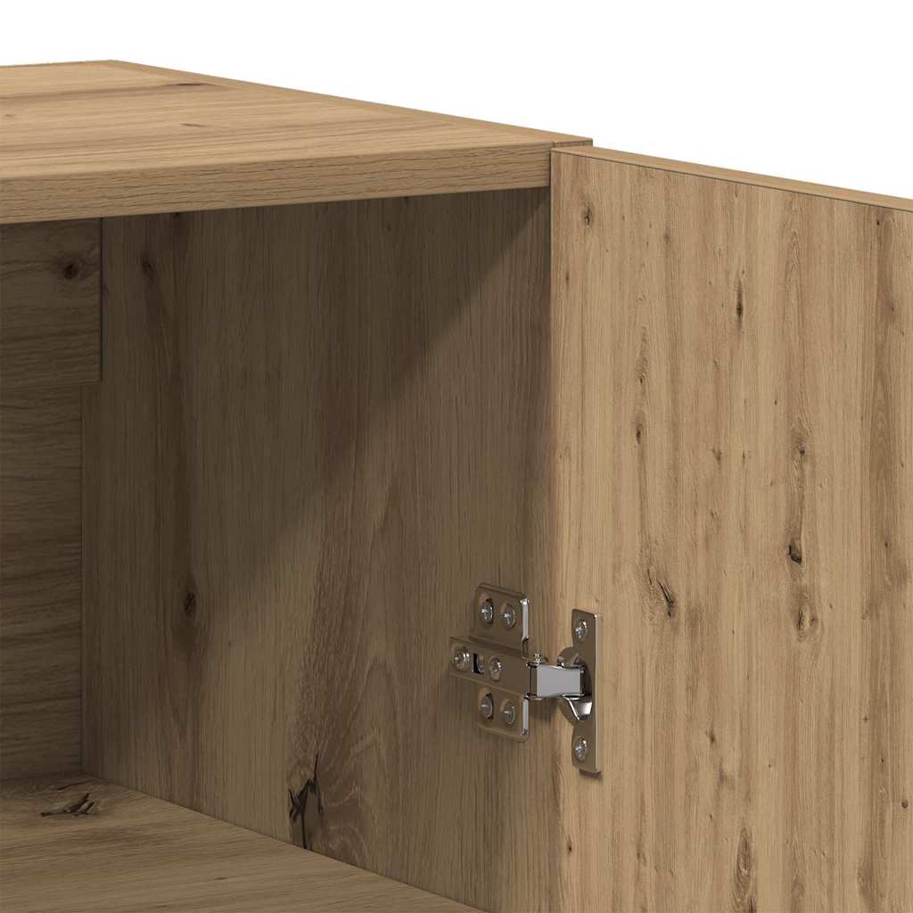 Highboard 2 pcs Artisan oak Engineered wood