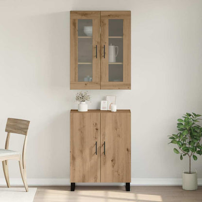 Highboard 2 pcs Artisan oak Engineered wood