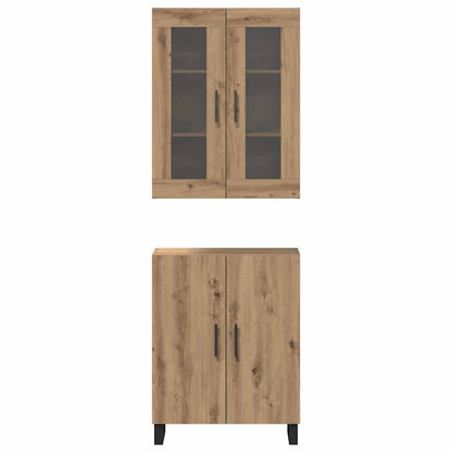 Highboard 2 pcs Artisan oak Engineered wood