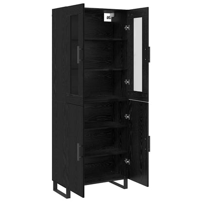 Highboard 2 pcs Black oak 69.5 x 34 x 180 cm Engineered Wood