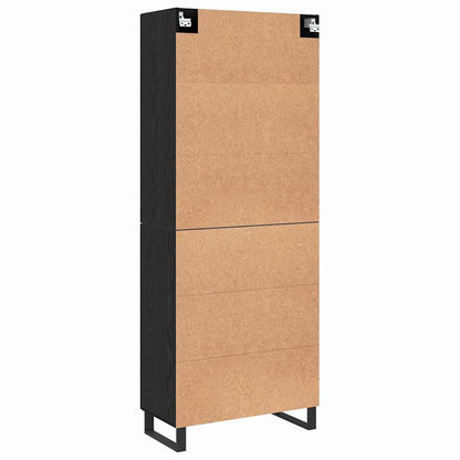 Highboard 2 pcs Black oak 69.5 x 34 x 180 cm Engineered Wood