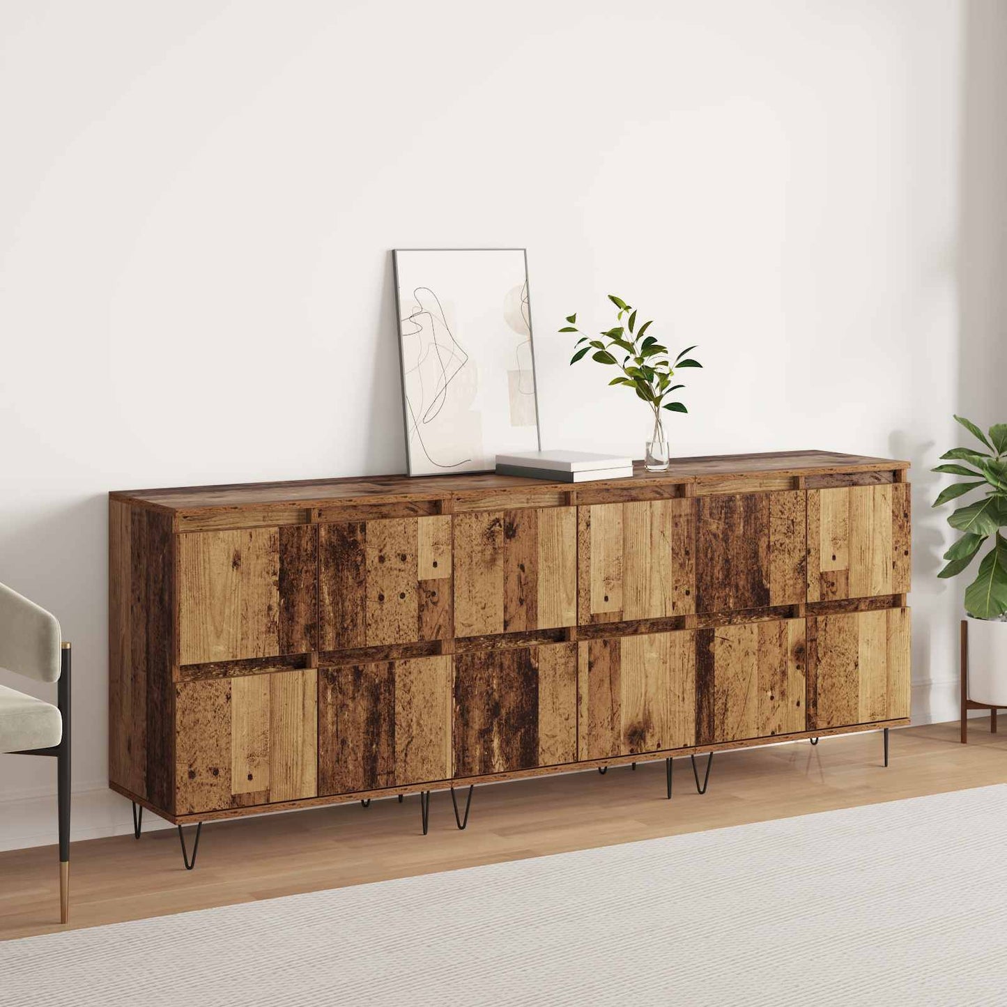 Sideboards 3 pcs Old Wood