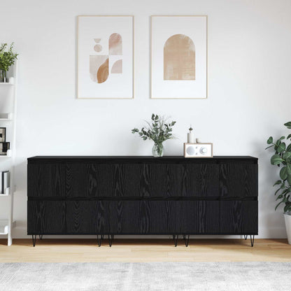 Sideboards 3 pcs Black Oak