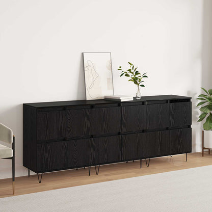 Sideboards 3 pcs Black Oak