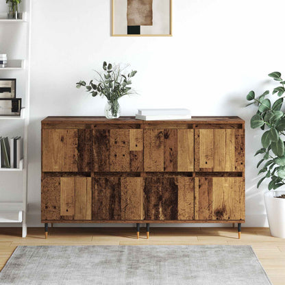 Storage Cabinet 2 pcs Old Wood 60 x 35 x 70 cm
