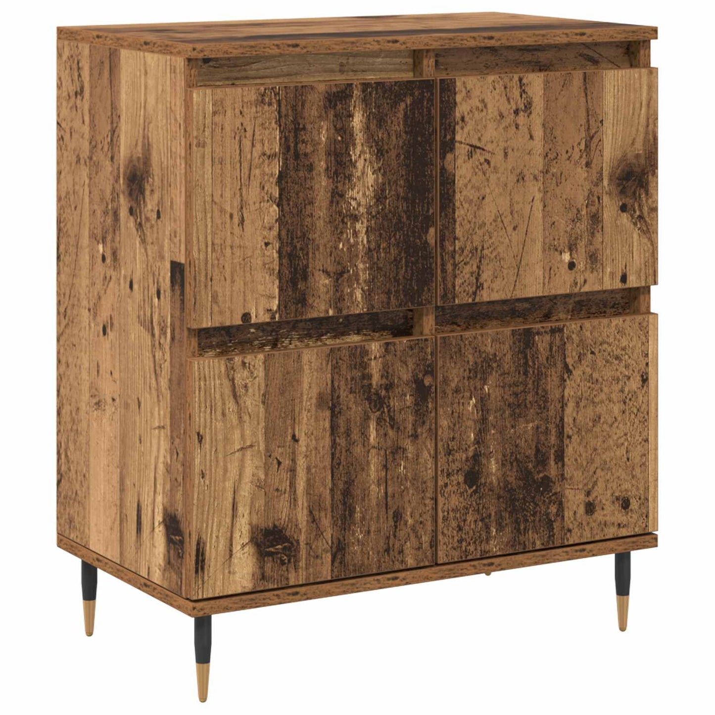 Storage Cabinet 2 pcs Old Wood 60 x 35 x 70 cm