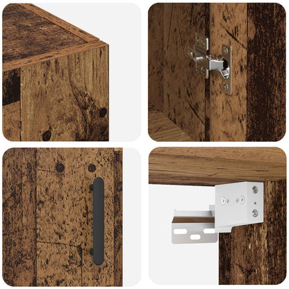 Wall-Mounted Cabinet 2 pcs Old Wood 69.5 x 34 x 90 cm