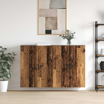 Wall-Mounted Cabinet 2 pcs Old Wood 69.5 x 34 x 90 cm