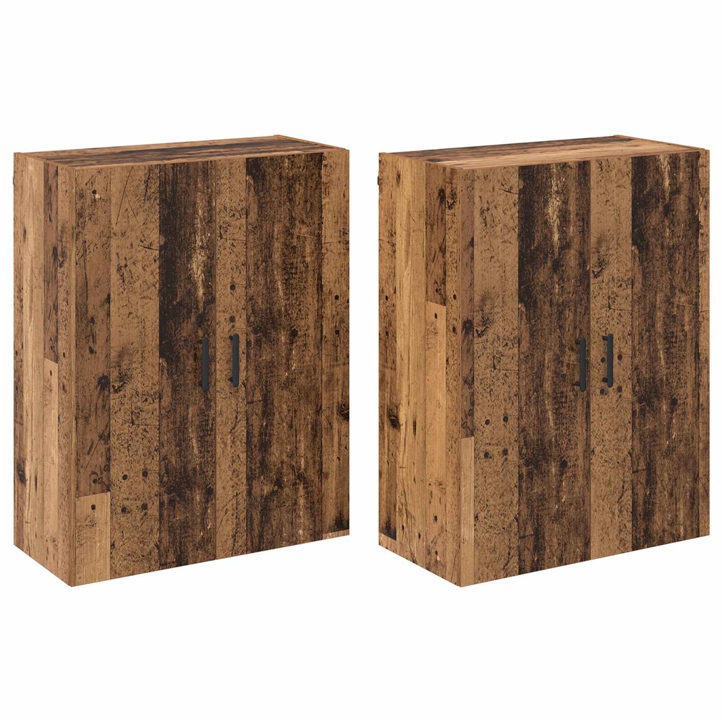 Wall-Mounted Cabinet 2 pcs Old Wood 69.5 x 34 x 90 cm