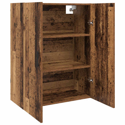 Wall-Mounted Cabinet 2 pcs Old Wood 69.5 x 34 x 90 cm