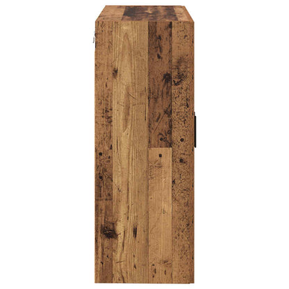 Wall-Mounted Cabinet 2 pcs Old Wood 69.5 x 34 x 90 cm