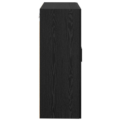 Wall-Mounted Cabinet 2 pcs Black Oak 69.5 x 34 x 90 cm
