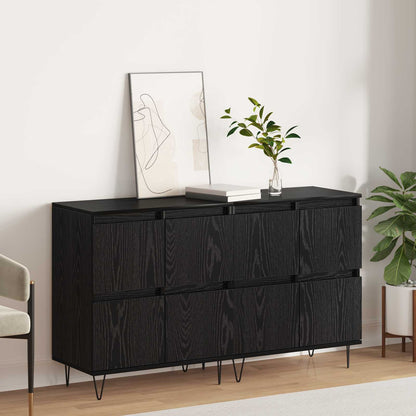 Sideboards 2 pcs Black oak