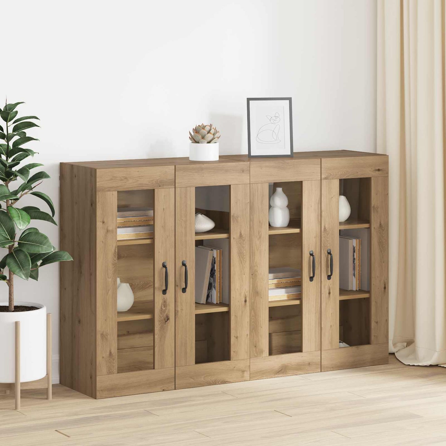 Wall Mounted Cabinets 2 pcs Artisan oak 69.5 x 34 x 90 cm